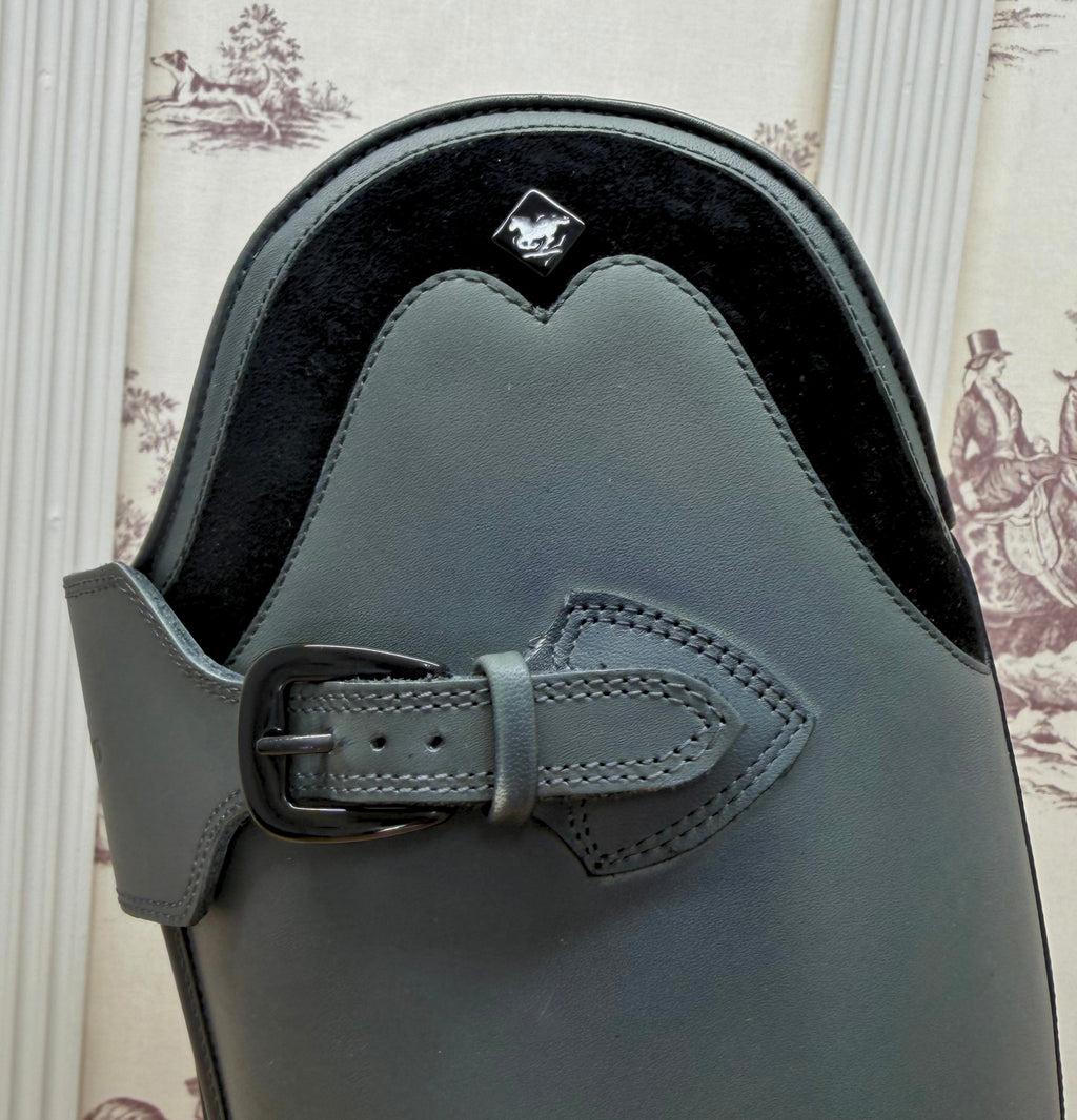 Deniro Polo Style Dressage Boot - WRAT Fume with Black Top