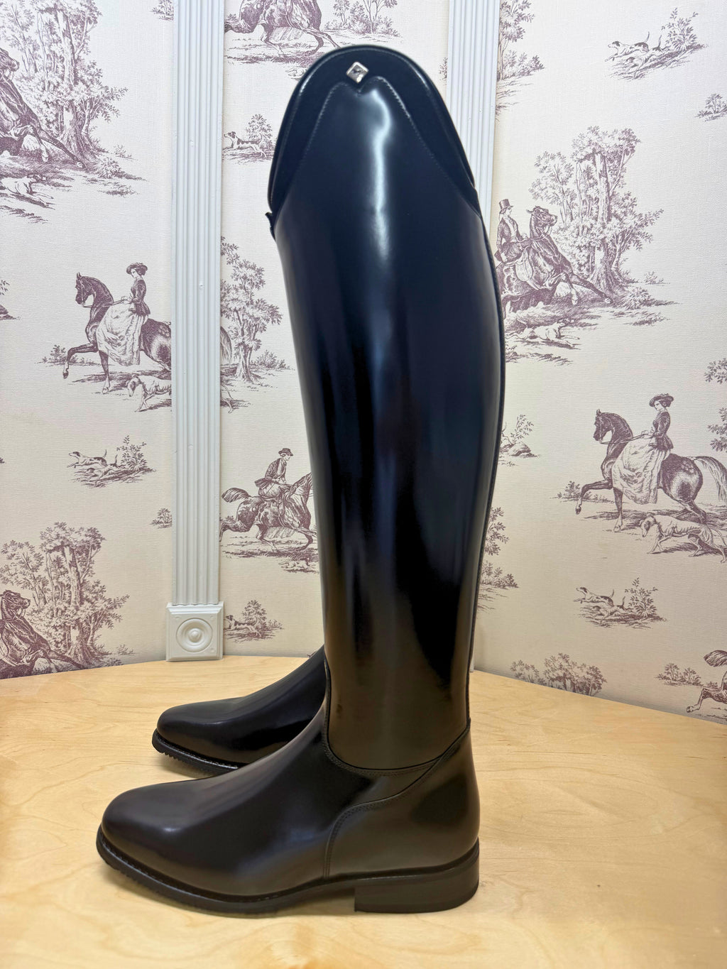 Deniro Raffaello Dressage Boot 38.5 MC L - Brushed Black with Rondine Top