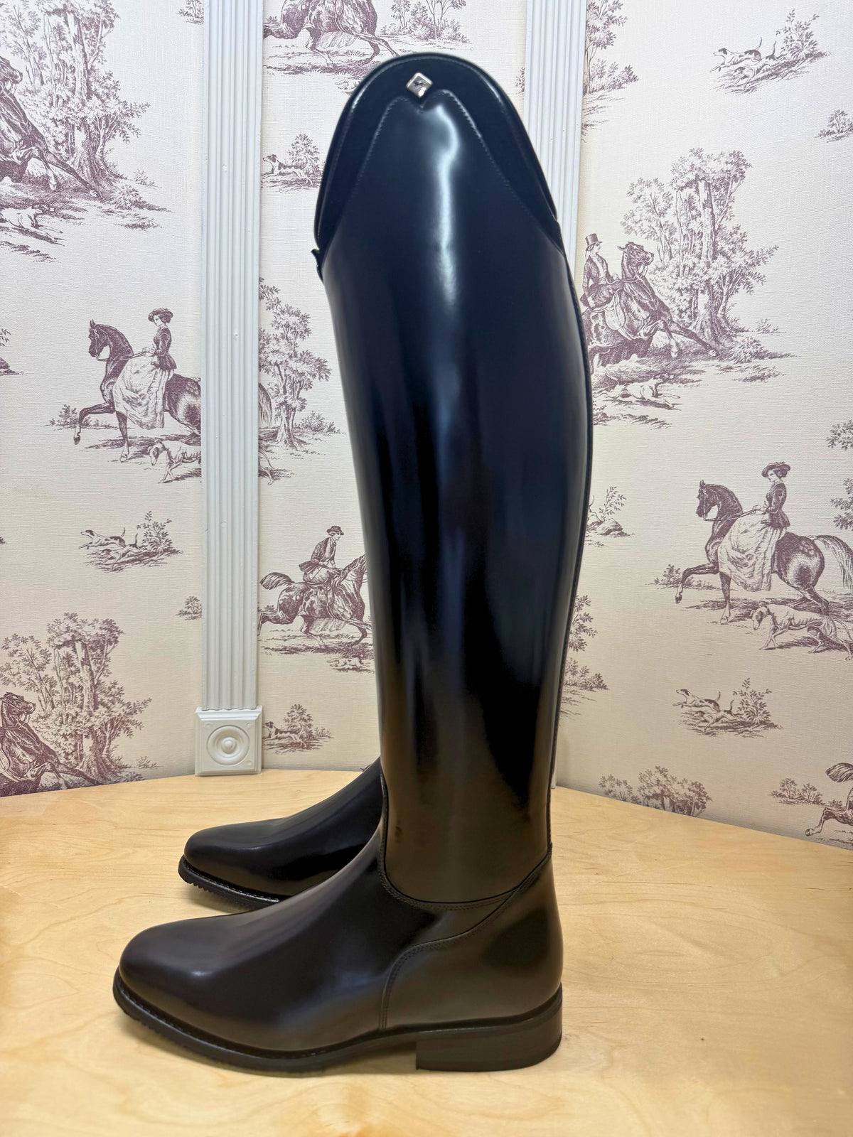 Deniro Raffaello Dressage Boot 38.5 MC L - Brushed Black with Rondine Top