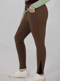 Dapplebay Pro Ribbed Silicone Full Seat Breeches-Chestnut