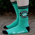 Dapplebay Knit Crew Socks - Horses & Coffee