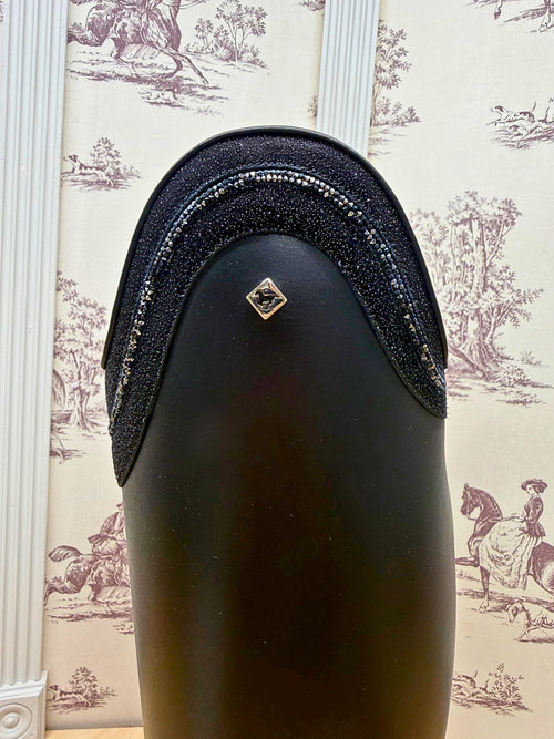 Deniro Bellini Dressage Boot - Black with Piccolo Stardust & Swarovski Fine Rocks
