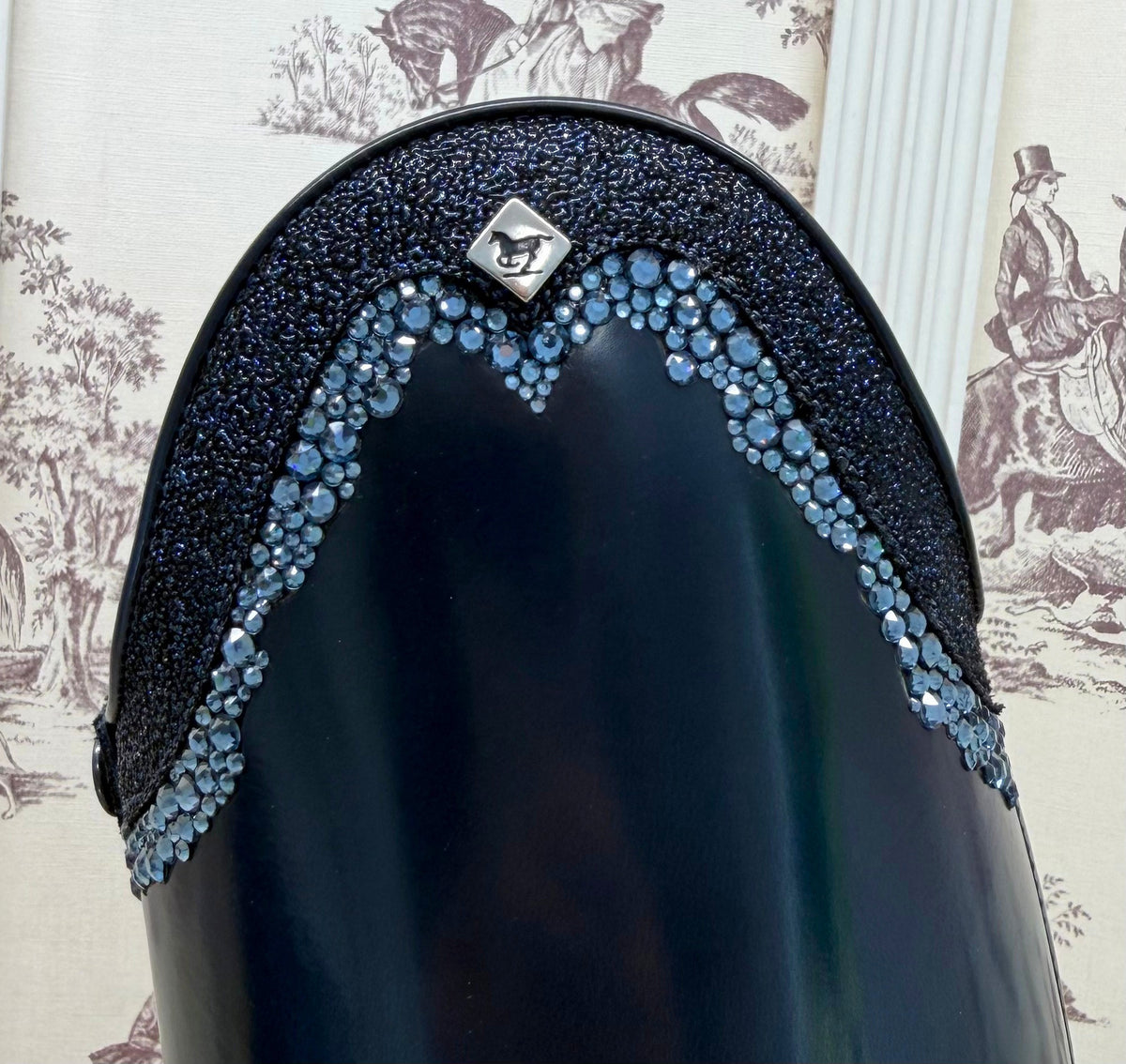 Deniro Bellini Dressage Boot 39 MC M - Brushed Blue, Stardust Blue Rondine Top Swarovski Crystals