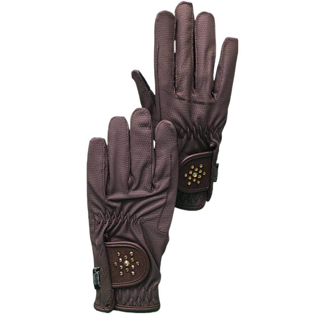 Grewal Cleopatra KT Serino® Synthetic Leather Riding Gloves
