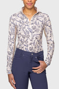 Kastel Periwinkle French Tulip Long Sleeve 1/4 Zip Sun Shirt