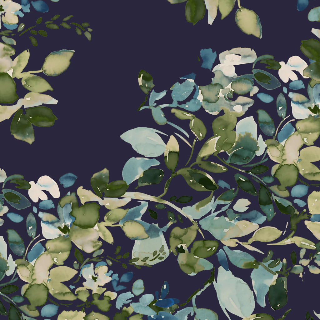 Kastel Navy Watercolor Floral 1/4 Zip