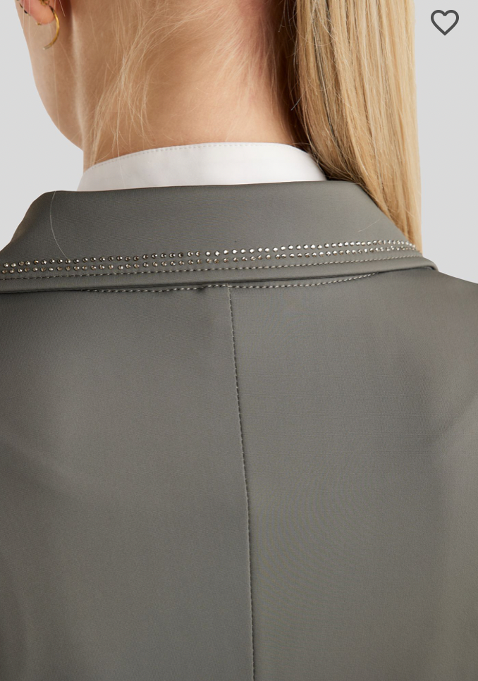 Montar MoPearl Show Jacket Pintucks and Crystals Grey