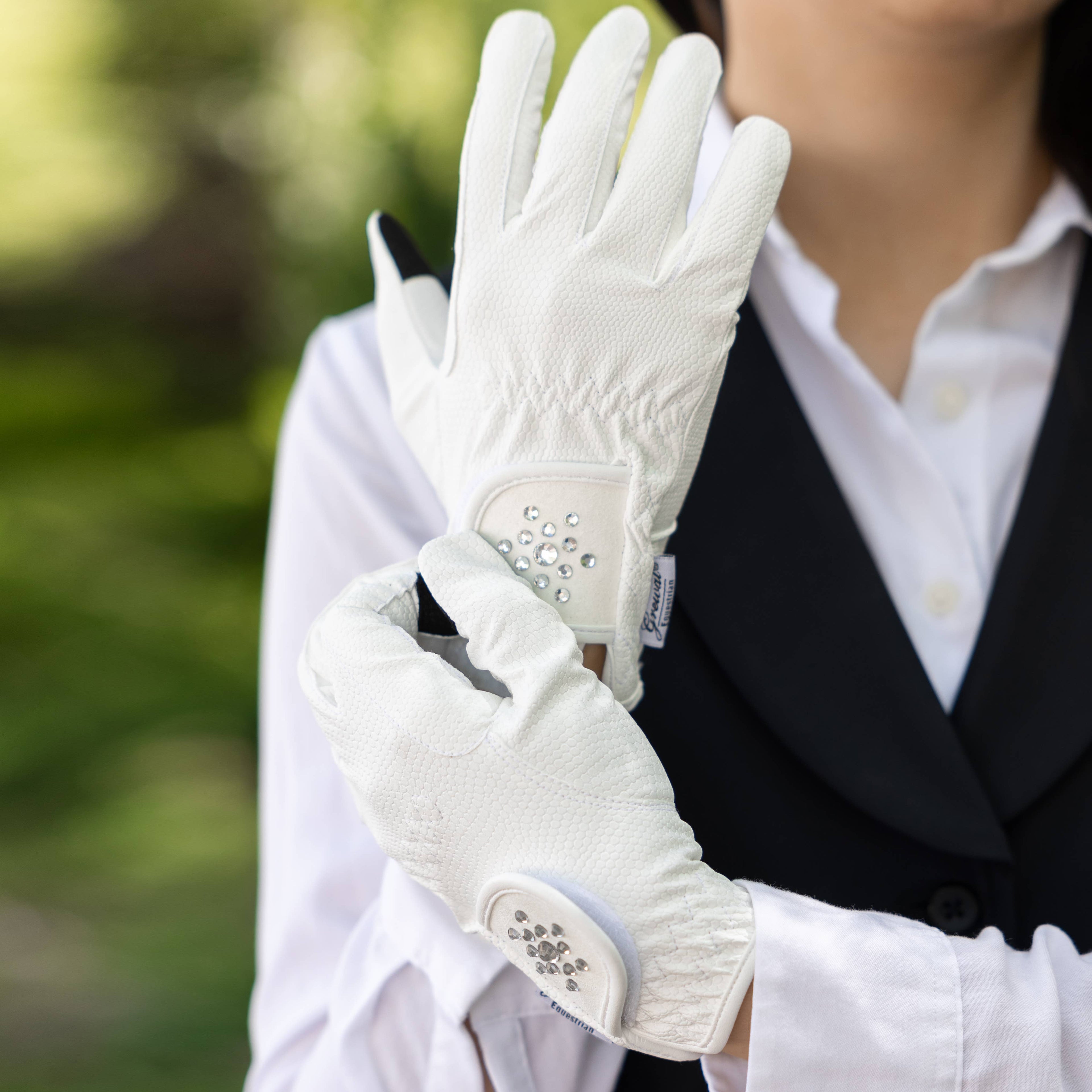 Grewal Cleopatra KT Serino® Synthetic Leather Riding Gloves